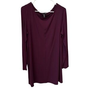 Eileen Fisher A-line Jersey Tunic Dress Women’s Medium Purple NWOT